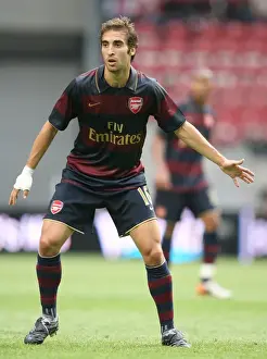 Arsenal's Mathieu Flamini Celebrates Win Against Lazio at Amsterdam ArenA