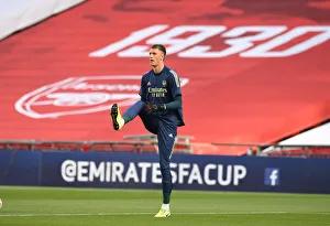 Arsenal V Manchester City - FA Cup Semi-Final 2019-20 Prints: Arsenal's Matt Macey Prepares for FA Cup Semi-Final Showdown Against Manchester City