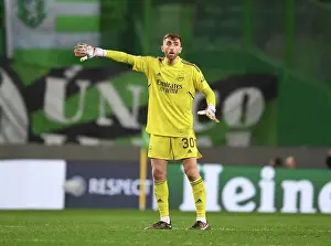 Arsenal's Matt Turner in Action: Europa League Clash against Sporting CP, Lisbon 2023
