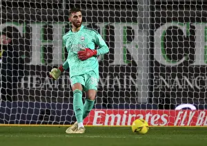 Arsenal's Matt Turner in Action against Oxford United in FA Cup Third Round