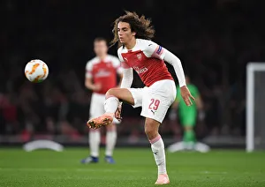 Arsenal V Sporting Clube De Portugal 2018-19 Prints: Arsenal's Matteo Guendouzi in Action against Sporting CP, UEFA Europa League 2018-19