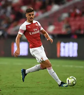Arsenal V Atletico Madrid 2018-19 Prints: Arsenal's Mavropanos Faces Off Against Atletico Madrid in 2018 International Champions Cup