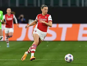 VfL Wolfsburg V Arsenal Women 2021-22 Prints: Arsenal's McCabe Faces Off Against VfL Wolfsburg in Champions League Quarterfinals