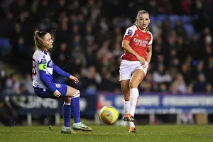 Reading Women V Arsenal Women - Conti Cup 2023-24 Prints: Arsenal's McCabe Goes Head-to-Head with Reading's Woodham in Conti Cup Showdown
