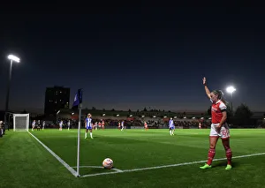 Arsenal Women V Brighton And Hove Albion Women 2022-23 Prints: Arsenal's McCabe Readies Corner Kick Against Brighton in FA WSL Clash
