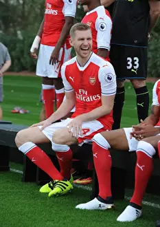 1st Team Photocall 2016-17 Prints: Arsenal's Per Mertesacker at 2016-17 Season Squad Photocall