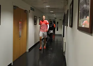 Arsenal's Per Mertesacker Before Arsenal vs Leicester City, Premier League 2014-15