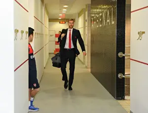 Arsenal V Bournemouth 2015-16 Prints: Arsenal's Per Mertesacker: Pre-Match Focus and Determination (Arsenal vs Bournemouth)