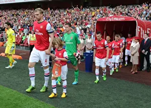 Spurs Prints: Arsenal's Per Mertesacker and Wojciech Szczesny before the Arsenal v Tottenham Hotspur Premier League Clash