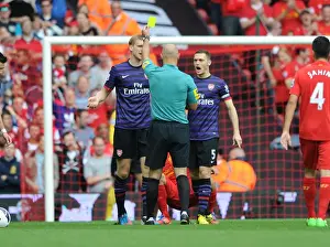 Arsenal's Per Mertesacker Yelled at by Referee during Liverpool Clash (2012-13)