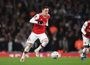 Arsenal V Leeds United FA Cup 2019-20 Prints: Arsenal's Mesut Ozil in Action against Leeds United in FA Cup Third Round