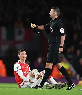 Arsenal's Mesut Ozil Argues with Referee during Arsenal v Wolverhampton Wanderers Premier League Match