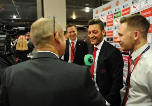 Arsenal V Swansea City 2016-17 Prints: Arsenal's Mesut Ozil with Interpreter - Pre-Match Interview (Arsenal v Swansea City)