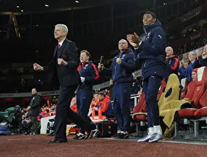Arsenal V Bournemouth 2015-16 Prints: Arsenal's Mesut Ozil Scores and Celebrates with Jeff Reine-Adelaide