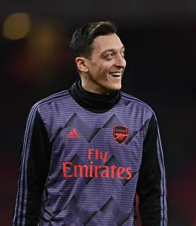 Arsenal V Leeds United FA Cup 2019-20 Prints: Arsenal's Mesut Ozil Warming Up Ahead of FA Cup Clash Against Leeds United