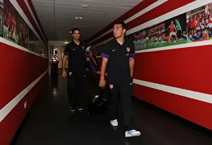 Arsenal V Sunderland 2012-13 Prints: Arsenal's Midfield Duo: Cazorla and Arteta Before Arsenal v Sunderland (2012-13)