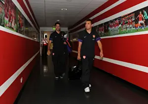 Arsenal V Sunderland 2012-13 Prints: Arsenal's Midfield Duo: Santi Cazorla and Mikel Arteta before Arsenal v Sunderland (2012-13)
