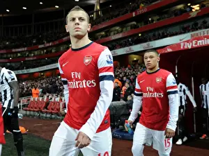 Arsenal's Midfield Dynamos: Jack Wilshere and Alex Oxlade-Chamberlain in Action against Newcastle United (2012-13)