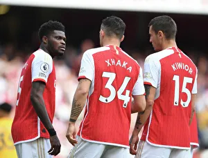 Arsenal V Wolverhampton Wanderers 2022-23 Prints: Arsenal's Midfield Trio: Partey
