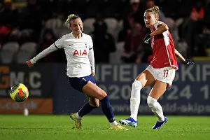 Arsenal Women V Tottenham Hotspur Women - Conti Cup 2023-24 Prints: Arsenal's Miedema Goes Head-to-Head with Thomas in FA Cup Showdown