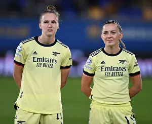 Barcelona V Arsenal Women 2021-22 Prints: Arsenal's Miedema and McCabe Prepared for FC Barcelona Showdown in UEFA Women's Champions League