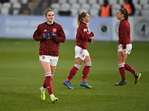 Arsenal's Miedema Prepares for FA WSL Clash Against Manchester United Amid Empty Stands (2020-21)