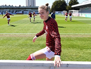 Images Dated 25th April 2021: Arsenal's Miedema Scores in Empty Meadow Park: Arsenal Women vs Brighton & Hove Albion, FA WSL 2021