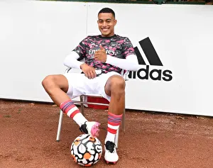 Arsenal's Miguel Azeez Prepares for Arsenal v Millwall Pre-Season Friendly
