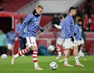 Arsenal V Liverpool Carabao Cup 2021-22 Prints: Arsenal's Mika Biereth Gears Up for Arsenal v Liverpool Carabao Cup Showdown