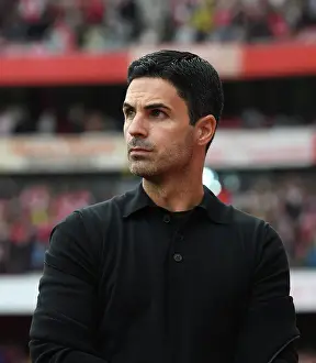 Arsenal V Tottenham Hotspur 2023-24 Prints: Arsenal's Mikel Arteta Ahead of Arsenal v Tottenham Premier League Clash (2023-24)