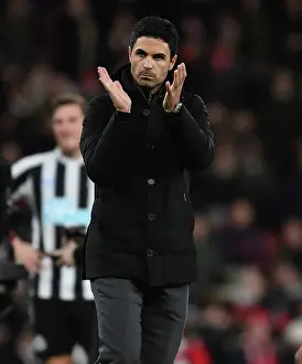 Arsenal V Newcastle United 2022-23 Prints: Arsenal's Mikel Arteta Celebrates Victory Over Newcastle United in Premier League