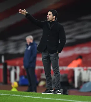 Arsenal's Mikel Arteta at Emiras Stadium: Premier League 2021 (Behind Closed Doors) - Arsenal vs Crystal Palace