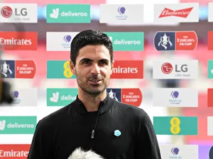 Arsenal's Mikel Arteta at Empty FA Cup Final Against Chelsea, 2020