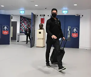 Arsenal's Mikel Arteta at Empty FA Cup Final vs Chelsea (Arsenal v Chelsea FA Cup Final 2020)