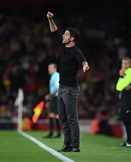 Arsenal V Aston Villa 2022-23 Prints: Arsenal's Mikel Arteta Faces Off Against Aston Villa in 2022-23 Premier League Showdown