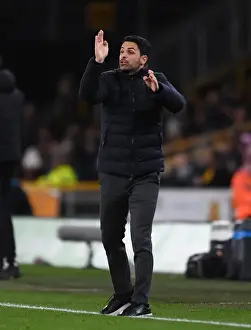 Wolverhampton Wanderers V Arsenal 2021-22 Prints: Arsenal's Mikel Arteta Faces Off Against Wolverhampton Wanderers in Premier League Showdown
