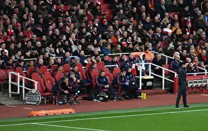 Arsenal V Everton 2019-20 Prints: Arsenal's Mikel Arteta Leads Team Against Everton in Premier League Showdown