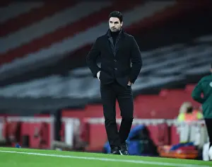 Arsenal's Mikel Arteta Leads Team Against Rapid Wien in Empty Emirates Stadium - UEFA Europa League