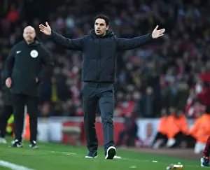 Arsenal V Sheffield United 2019-20 Prints: Arsenal's Mikel Arteta Leads Team Against Sheffield United in Premier League Clash