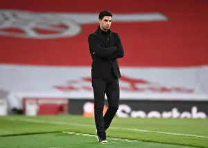 Arsenal's Mikel Arteta Leads Team Against West Bromwich Albion in Empty Emirates Stadium (2020-21)