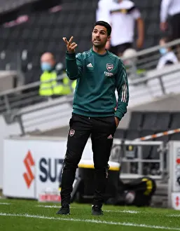 Arsenal's Mikel Arteta at MK Dons Pre-Season Friendly, 2020