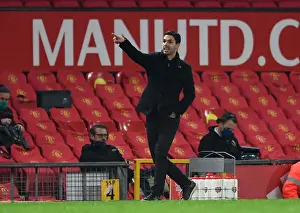 Arsenal's Mikel Arteta at Old Trafford: Manchester United vs Arsenal, 2020-21 Premier League