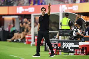 Arsenal V FC Barcelona Pre Season - 2023-24 Prints: Arsenal's Mikel Arteta: Reaction After Facing FC Barcelona in 2023 Pre-Season Clash at SoFi Stadium
