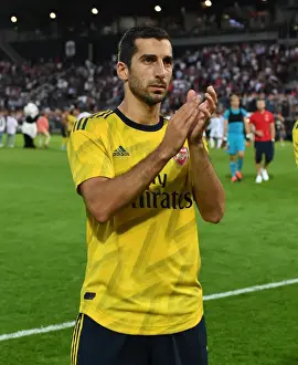 Angers SCO V Arsenal 2019-20 Prints: Arsenal's Mkhitaryan Applauds Angers Fans after Pre-Season Friendly