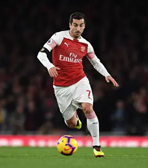 Arsenal V Liverpool 2018-19 Prints: Arsenal's Mkhitaryan Faces Off Against Liverpool in Premier League Showdown