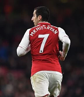 Arsenal v Everton 2017-18 Collection: Arsenal's Mkhitaryan Shines in Premier League Clash Against Everton