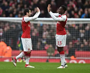 Arsenal V Watford 2017-18 Prints: Arsenal's Mkhitaryan and Welbeck: A Battle at the Emirates (Arsenal v Watford)