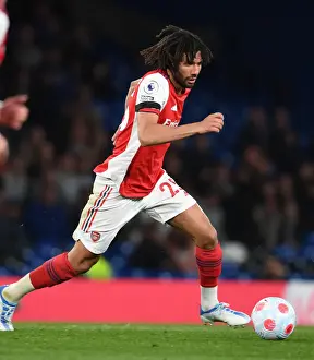 Arsenal's Mo Elneny in Action against Chelsea - Premier League Showdown, London 2022