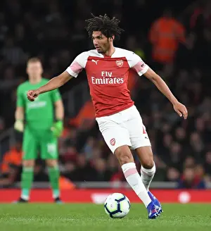 Arsenal V Newcastle United 2018-19 Prints: Arsenal's Mo Elneny in Action Against Newcastle United - Premier League 2018-19