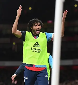 Arsenal V Newcastle United 2022-23 Prints: Arsenal's Mo Elneny in Action Against Newcastle United - Premier League 2022-23